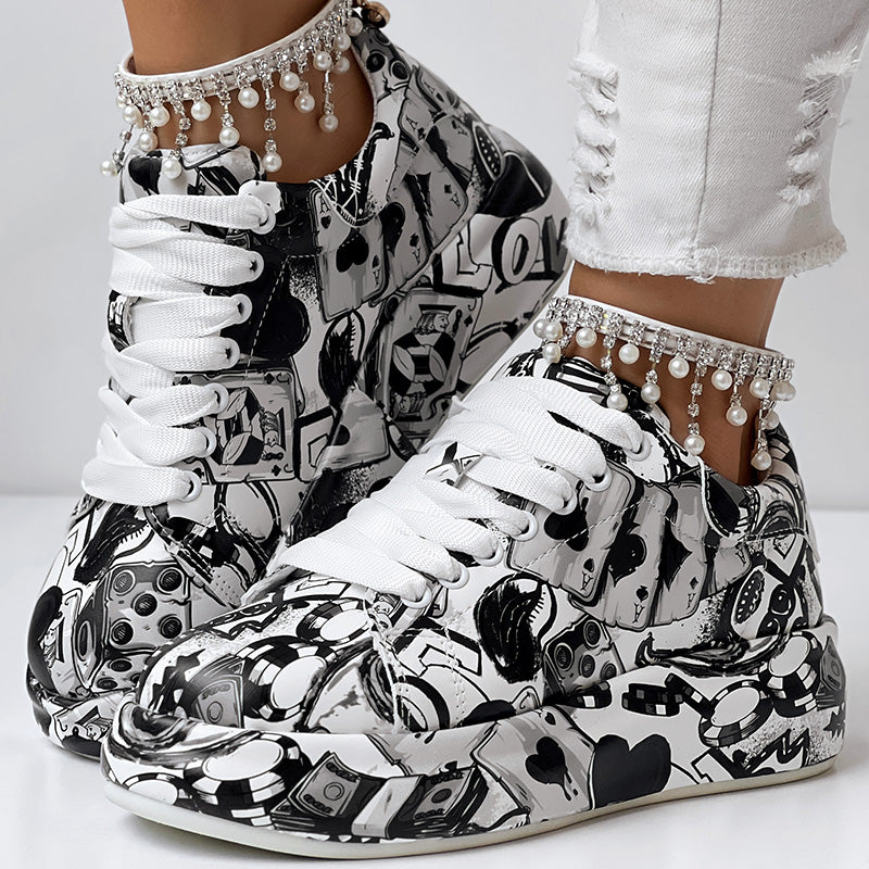 Women’s Lace-Up Thick Sole Sneakers