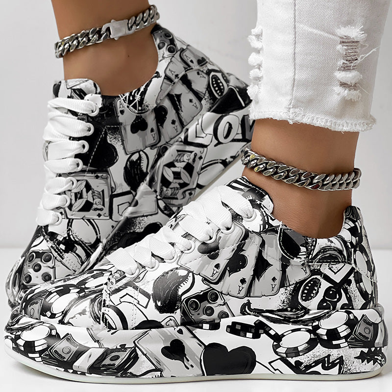 Women’s Lace-Up Thick Sole Sneakers