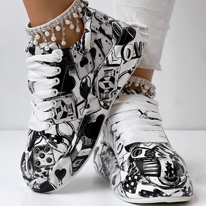 Women’s Lace-Up Thick Sole Sneakers
