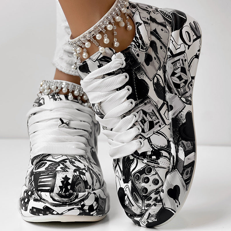 Women’s Lace-Up Thick Sole Sneakers