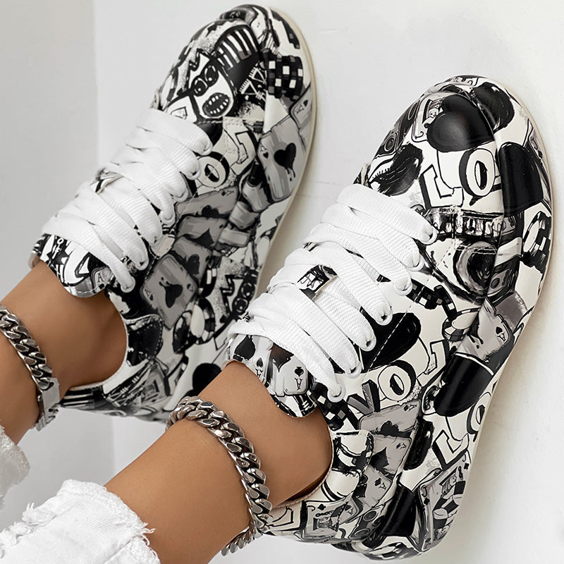 Women’s Lace-Up Thick Sole Sneakers