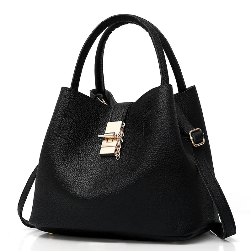 Women's Large-Capacity PU Shoulder Bag – Crossbody & Handbag