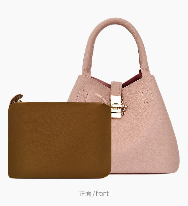 Women's Large-Capacity PU Shoulder Bag – Crossbody & Handbag