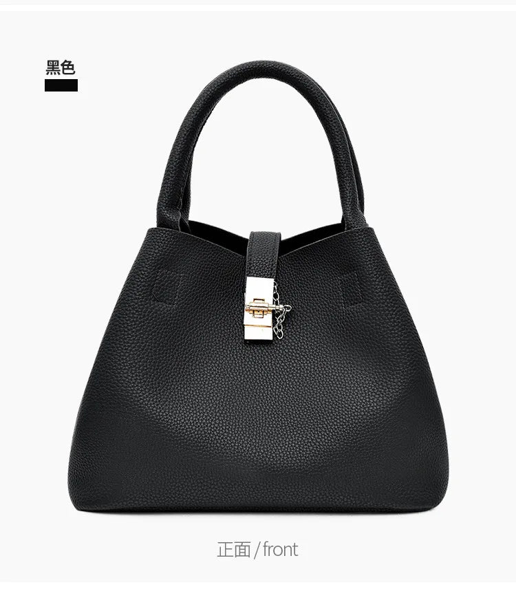 Women's Large-Capacity PU Shoulder Bag – Crossbody & Handbag