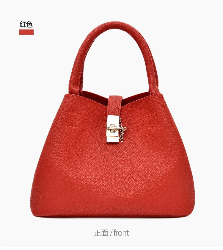 Women's Large-Capacity PU Shoulder Bag – Crossbody & Handbag