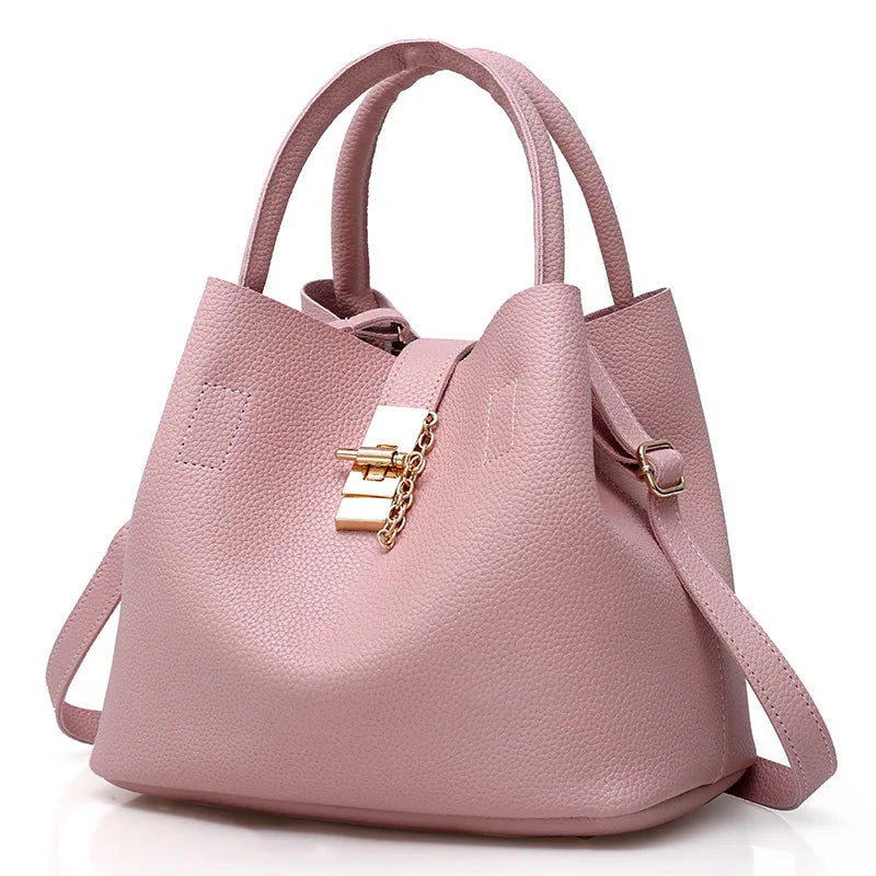 Women's Large-Capacity PU Shoulder Bag – Crossbody & Handbag