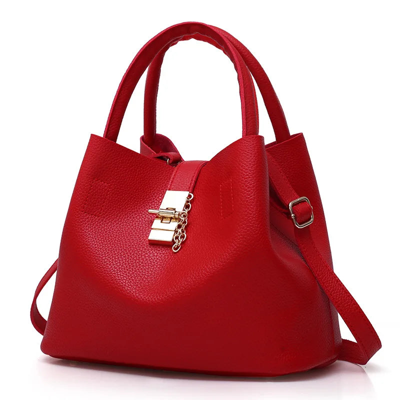 Women's Large-Capacity PU Shoulder Bag – Crossbody & Handbag