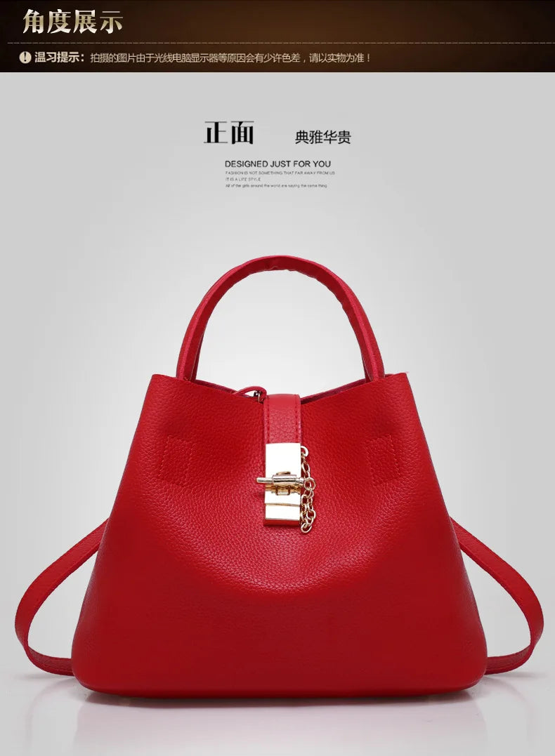 Women's Large-Capacity PU Shoulder Bag – Crossbody & Handbag