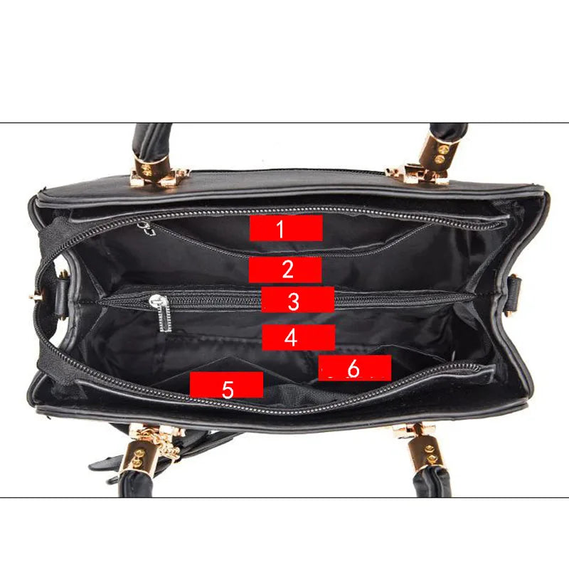 Women's Large-Capacity PU Shoulder Bag – Crossbody & Handbag