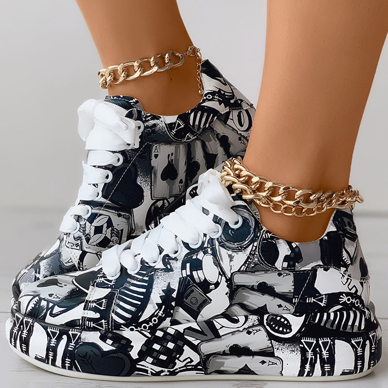 Women’s Lace-Up Thick Sole Sneakers