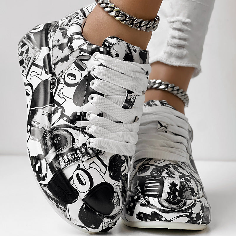 Women’s Lace-Up Thick Sole Sneakers