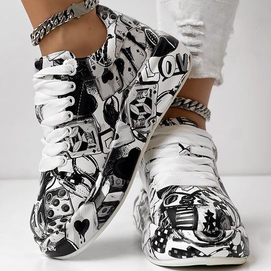 Women’s Lace-Up Thick Sole Sneakers