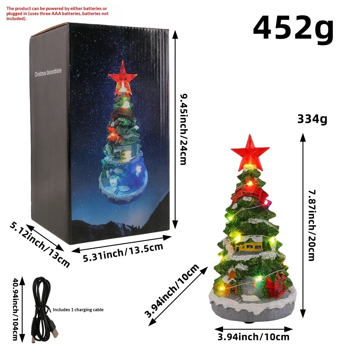 Christmas Tree Music Box Room Decor