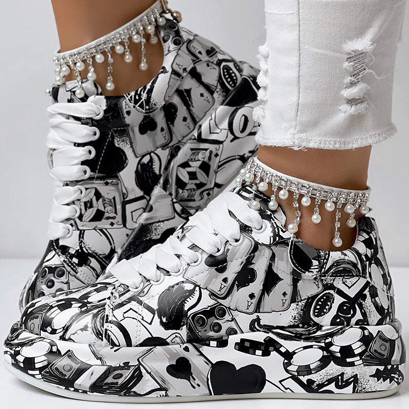 Women’s Lace-Up Thick Sole Sneakers